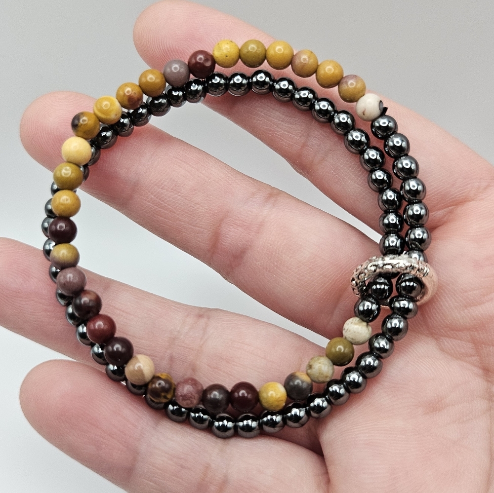 hematite mookaite bracelet